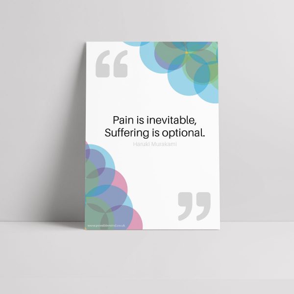 Pain is inevitable. Suffering is optional - Poster