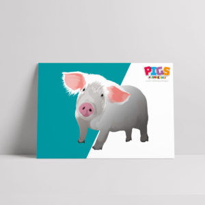 Friendly Pigs R Amazing Poster