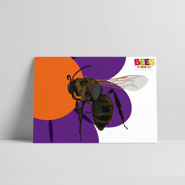 A Bee and flower poster