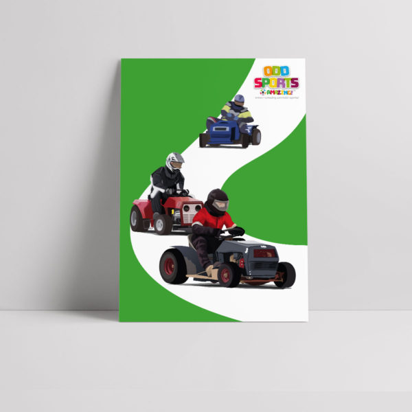 Lawnmower Racing Poster